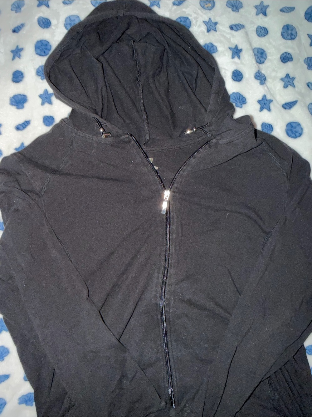 Women’s Black Zip-Up Hooded Jacket